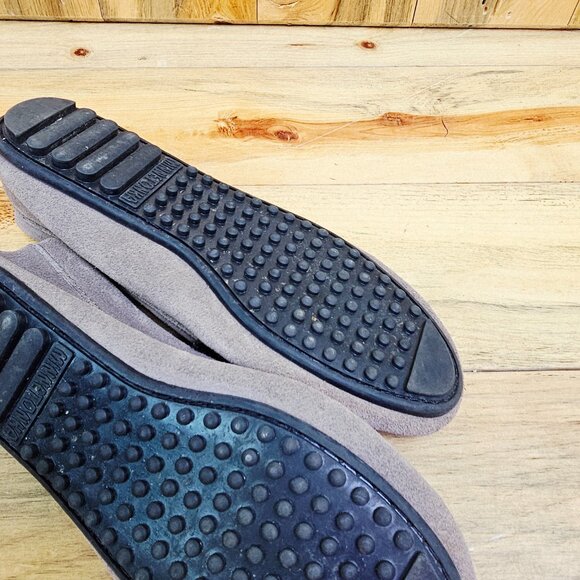 MINNETONKA Gray Suede Leather Moccasins‎ Size 8.5 - Picture 5 of 6